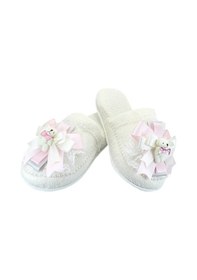 Resim Lohusa Terlik ve Taç Seti. Ayıcıklı Pembe 