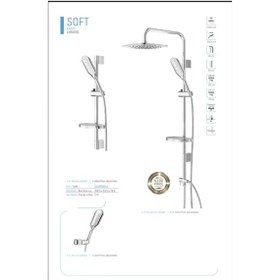 Resim İsaoğlu Yapı Duş Sistemi Banyo Duş Başlığı Tepe Yağmurlama Seti Batarya Dahil Komple Set Silver Gümüş Kare Model Gümüş 