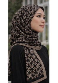 Resim Mavi İpek Siyah Vizon Serisi Soft Pamuk Şal D3 D3 