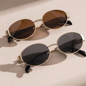 Resim 2 Çift Kadın Moda Gözlük Kombinasyonu Retro Oval Metal Çerçeve, Erkek ve Kadınlar için Üniseks Gözlükler, Günlük İşe Gidiş Gelişi, Fotoğrafçılık Dekorasyonu ve Moda Seçimi için Uygun 