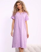 Resim Darinateks Pamuklu Büyük Beden Gece Gömleği 355427270 Leylak 