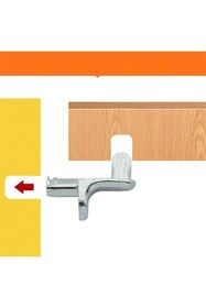 Resim Badem10 Raf Pimi L Tip Cam Ahşap Metal Raf Tutucu Çivisi Mobilya Dolap Pimi (50 ADET) 