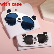 Resim 1/2 adet Çocuklar için Karikatür Panda Gözlükleri Sevimli Çocuk Moda Gözlükler İsteğe Bağlı Gözlük Kılıfı Çocukların Favori Hediyesi 