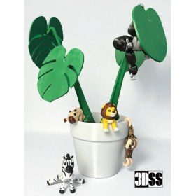 Resim 3DSS Safari Hayvanları 5’li Figür Set | Çocuk Hediyelik Oyuncak | Pinyata Dolum | Kapibara Dahil | Pasta Süsü Dekor 