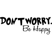 Resim Genel Markalar Dont Worry Be Happy Sticker Oto Motor Laptop Duvar Folyo Sticker 10x3 Cm 