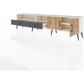 Resim Arges Tv Ünitesi 3 Raflı 2 Çekmeceli 2 Kapaklı 220x30x51 Aytaşı-çam/antrasit Atlas Çam/antrasıt - Aytası 