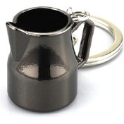 Resim Sones Yaratıcı Kahve Aletleri Anahtarlık Metal 3d Mini Cezve Kolye Renk: Cezve Siyah 