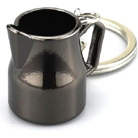 Resim Sones Yaratıcı Kahve Aletleri Anahtarlık Metal 3d Mini Cezve Kolye Renk: Cezve Siyah 