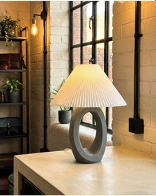 Resim Elana Design Balance Abajur - Bohem Tarzı Abajur Ve Gece Lambası Gri 