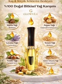 Resim GLOWVEA COSMETİCS Kaş Kirpik Serumu Glowvéa d’Or Lash | %100 Doğal Bitkisel Yağ, Uzatma & Gürleştirme Etkili 
