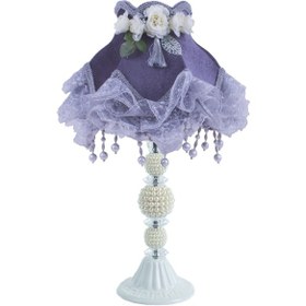 Resim Dekovien Kadife Kaplı Çiçek Süsleme Klasik Model Abajur Vintage G Diğer 