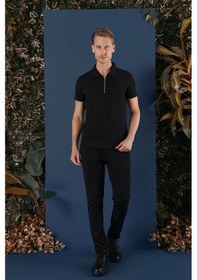 Resim Efor Ts 871 Slim Fit Siyah Spor T-shirt Siyah 
