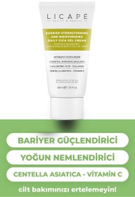 Resim Licape bariyer güçlendirici yoğun nemlendirici cica jel krem 40ml 