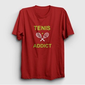 Resim Presmono Unisex Kırmızı Addict Spor Tennis Tenis T-shirt 329680tt 