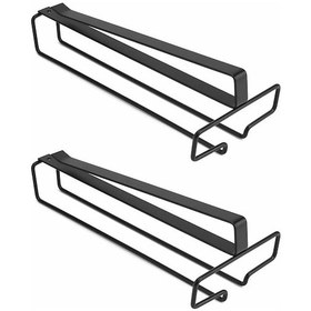 Resim 2 Adet Asılı Cam Raf, Asılı Cam Raf, Mutfak, Bar Veya Yemek Odası İçin, Siyah 