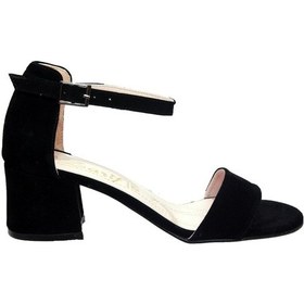 Resim Zarif Siyah Süet Tekbant Düğün Nişan Kına Mezuniyet Ayakkabı 