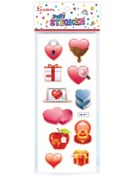 Resim Ticon 3d Sticker Kırmızı Kalp 