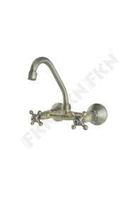 Resim Fkn Koç Duvardan Antik Lavabo Bataryası 