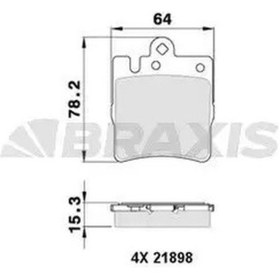 Resim Braxıs Aa0104 Arka Fren Balatasi A0024205220 A0034202820 A0034205220 
