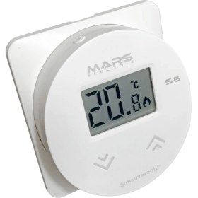 Resim Mars S5X Kablolu Dijital Oda Termostatı Yüksek Hassasiyetli Beyaz 