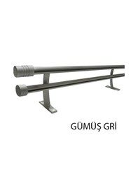 Resim Perdemix 20 Mm Kornişli Dekoratif Alüminyum Çift Raylı Rustik Perde Askısı 