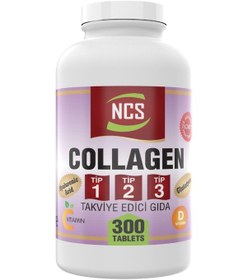 Resim Ncs 300 Tablet Hidrolize Collagen Kolajen Type Tip 1-2-3 Hyal 