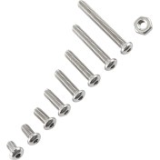 Resim Tenfowee A2 Paslanmaz Çelik M2.5 Yuvarlak Başlı İç İçgenli Vida Somun Seti 200 Vida + 100 Somun - Ev, Ofis, Makine İçin Dayanıklı Talaşlı Parça 