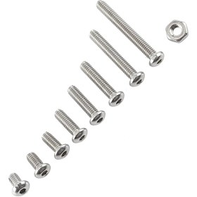 Resim Tenfowee A2 Paslanmaz Çelik M2.5 Yuvarlak Başlı İç İçgenli Vida Somun Seti 200 Vida + 100 Somun - Ev, Ofis, Makine İçin Dayanıklı Talaşlı Parça 