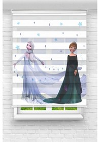 Resim Perdecizade Enxboy Elsa Anna Dijital Baskılı Zebra Perde-cocuk Odası-stor Perde Pz-2543 Renkli 