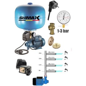 Resim Stilmax St2460 Otomatik Paket Hidrofor Tanklı Set 0.50hp 2 Daire 