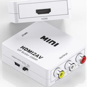 Resim HDMI To Rca Görüntü ve Ses Dönüştürücü Çevirici HDMI In Av Out Converter Adaptör Lale Cvsb 