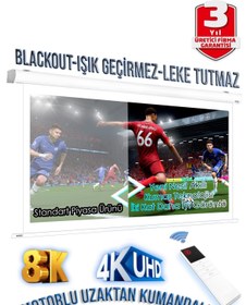 Resim GÖLGE STOR En150cm Boy160cm Projeksiyon Perdesi Motorlu Yeni Akıllı Kumaş Blackout-ışık Geçirmez 4k 8k Hd 