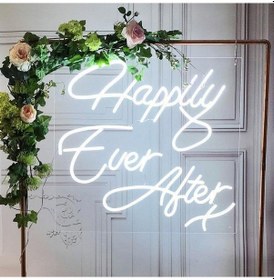 Resim Happly Ever After Neon Tabela Neon Yazı Dekoratif Aydınlatma 