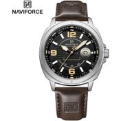 Resim Fochsia Navıforce Gümüş Kahverengi Erkek Kol Saati Takvimli Okul Ve Ofis İçin Şık Kuartz Diğer 