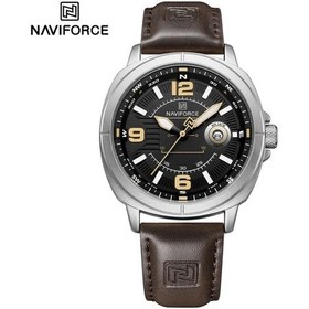 Resim Fochsia Navıforce Gümüş Kahverengi Erkek Kol Saati Takvimli Okul Ve Ofis İçin Şık Kuartz Diğer 