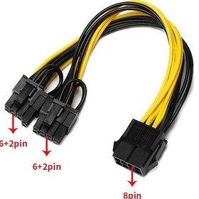 Resim 8 Pin Power Splitter Pci-E Molex 8 6+2Pin Çoklayıcı Kablo 4880P 