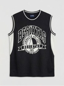 Resim LC Waikiki GiyÇık Store den Siyah Beşiktaş Baskılı Erkek Çocuk Atlet ve Şort 
