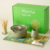 Resim 7 adet Japon Seramik Matcha Kase Seti, Bambu Kaşığı, Filtre Fırçası ve Geleneksel Çay Söylence Araçları ile Matcha Latteleri Yapmak ve Daha Fazla İçin Mükemmel - Tutkunlar İçin 
