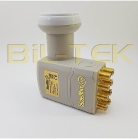 Resim Showmax 8 Çıkışlı Gold Uçlu Lnb+ 8 Adet Novacom Özel F Konnektör 