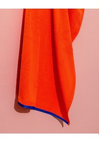 Resim Madame Coco Sorle %100 Pamuk Plaj Havlusu - Turuncu - 70x150 Cm 8684427222843 Turuncu 