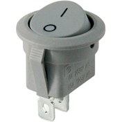 Resim Ic-133b Gri 2 Pinli Işıksız Yuvarlak Açma-kapama Anahtarı-182279 