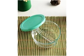 Resim Feyza Design Iki Bölmeli Cam Kahvaltılık Saklama Kabı Seti, 785 Ml, Pratik ve Şık Tasarım 