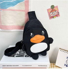 Resim Siyah Çocuk Çantası Yeni Stil Çizgi Film Ördek Postacı Çantası Anaokulu Bebek Omuz Çantası Seyahat Bozuk Para Kesesi Siyah Diğer 