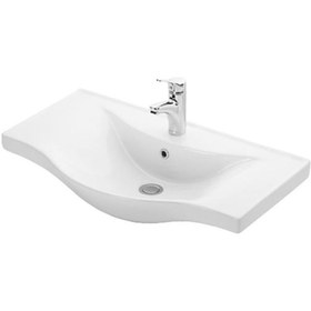 Resim Yıldız 80Cm Alt Dolap Ve Lavabo Taşı Asma Beyaz 