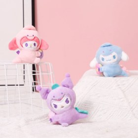 Resim OEMG Yeni Küçük Peluş Kolye Okul Çantası Çekicilik Anahtarlık Yeni Butik Kapma Makinesi Klip Bebek Makine Bebekleri (Yurt Dışından) 