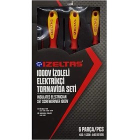 Resim AyrStore Katar Izeltaş 1000V Izoleli Elektrikçi Tornavida Seti (6 Parça) 