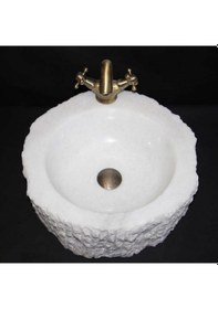 Resim Kristal Beyaz Batarya Çıkışlı Patlatma Lavabo 