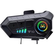 Resim Hallow V10 Bluetooth Motosiklet İnterkom Siyah 