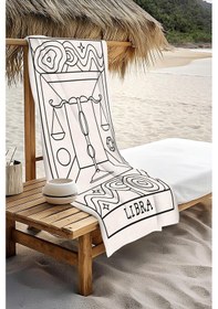 Resim Dijital Baskı Plaj Deniz Havlusu Terazi Burcu Desenli Peştamal Hvl0043 Renkli 