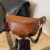 Resim Kadınların için özel tasarımlı vintage çanta, yeni moda geometrik geniş omuz askılı çapraz çanta, rahat ve çok yönlü omuz çantası, kadınların göğüs çantası ve bel çantası. 